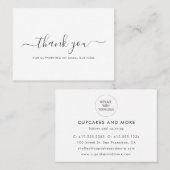 ミニマエレガントリストサンキュービジネスカード 名刺 (正面/裏面)