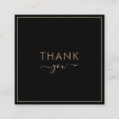 ミニマエレガントリストサンキューフレーム縁どディスカウント スクエア名刺 (正面)