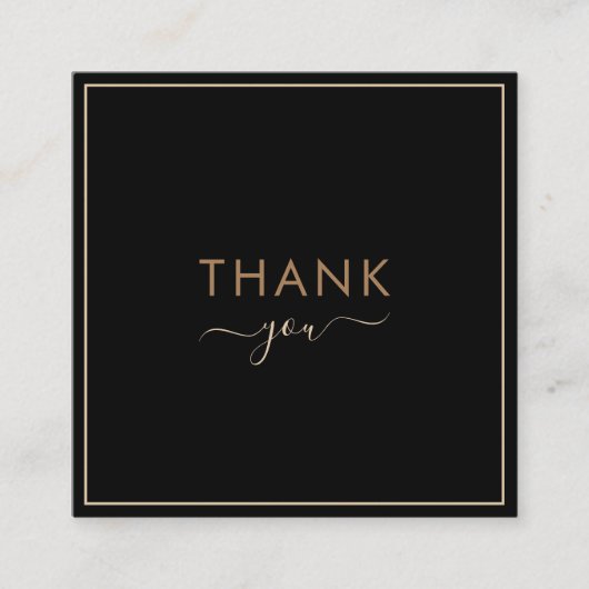 ミニマエレガントリストサンキューフレーム縁どディスカウント スクエア名刺 (正面)