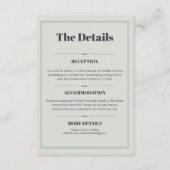 ミニマエレガントリストシック結婚詳細 エンクロージャーカード (正面)