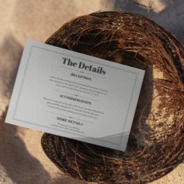 ミニマエレガントリストシック結婚詳細 エンクロージャーカード