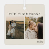 ミニマエレガントリストシンプルの写真のシンプルクリスマス メタルオーナメント (裏面)