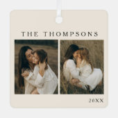 ミニマエレガントリストシンプルの写真のシンプルクリスマス メタルオーナメント (正面)