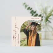 ミニマエレガントリストシンプルの卒業写真1枚 サンキューカード (スタンド正面)