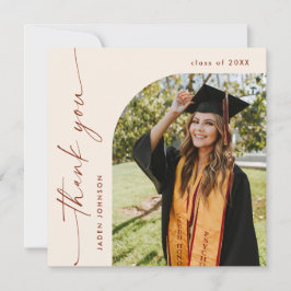 ミニマエレガントリストシンプルの卒業写真1枚 サンキューカード