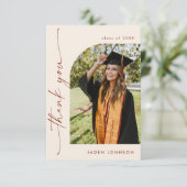 ミニマエレガントリストシンプルの卒業写真1枚 サンキューカード (スタンド正面)