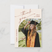 ミニマエレガントリストシンプルの卒業写真1枚 サンキューカード (正面)