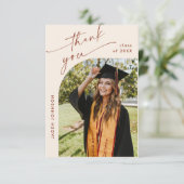 ミニマエレガントリストシンプルの卒業写真1枚 サンキューカード (スタンド正面)