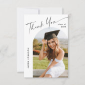 ミニマエレガントリストシンプルの卒業式2写真 サンキューカード (正面)