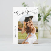 ミニマエレガントリストシンプルの卒業式2写真 サンキューカード (スタンド正面)