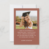 ミニマエレガントリストシンプルの卒業式2写真 サンキューカード (裏面)