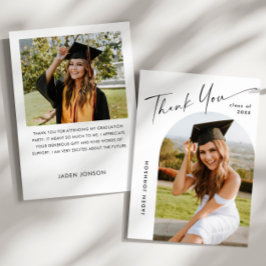 ミニマエレガントリストシンプルの卒業式2写真 サンキューカード