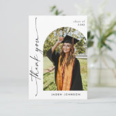 ミニマエレガントリストシンプルの卒業式2写真 サンキューカード (スタンド正面)