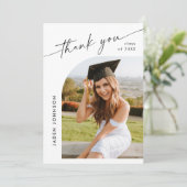 ミニマエレガントリストシンプルの卒業式2写真 サンキューカード (スタンド正面)