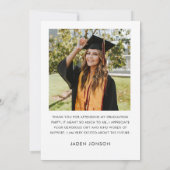 ミニマエレガントリストシンプルの卒業式2写真 サンキューカード (裏面)