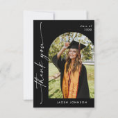 ミニマエレガントリストシンプルの卒業式2写真 サンキューカード (正面)