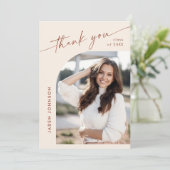 ミニマエレガントリストシンプルの卒業式2写真 サンキューカード (スタンド正面)