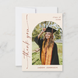 ミニマエレガントリストシンプルの卒業式4 Photo サンキューカード