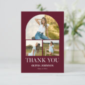 ミニマエレガントリストシンプルの卒業式4 Photo サンキューカード (スタンド正面)