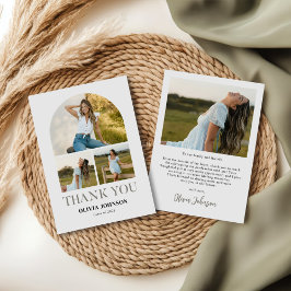 ミニマエレガントリストシンプルの卒業式4 Photo サンキューカード