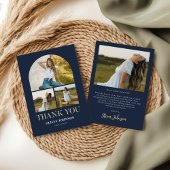 ミニマエレガントリストシンプルの卒業式4 Photo サンキューカード