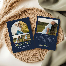 ミニマエレガントリストシンプルの卒業式4 Photo サンキューカード