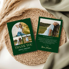 ミニマエレガントリストシンプルの卒業式4 Photo サンキューカード