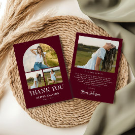 ミニマエレガントリストシンプルの卒業式4 Photo サンキューカード