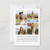 ミニマエレガントリストシンプルの卒業式5写真 サンキューカード (裏面)