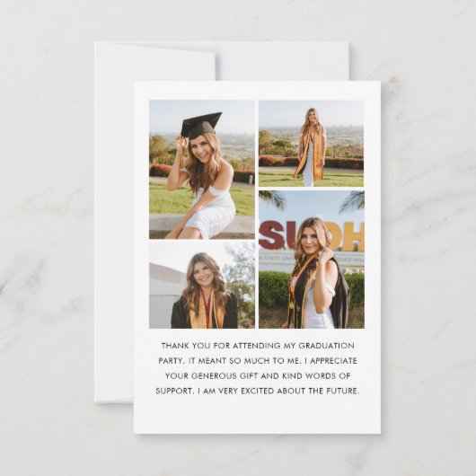 ミニマエレガントリストシンプルの卒業式5写真 サンキューカード