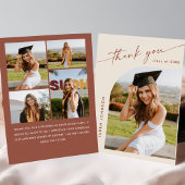 ミニマエレガントリストシンプルの卒業式5写真 サンキューカード