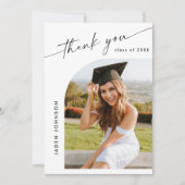 ミニマエレガントリストシンプルの卒業式5写真 サンキューカード (正面)