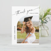 ミニマエレガントリストシンプルの卒業式5写真 サンキューカード (スタンド正面)