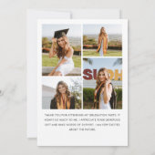 ミニマエレガントリストシンプルの卒業式5写真 サンキューカード (裏面)