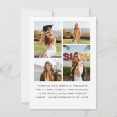 ミニマエレガントリストシンプルの卒業式5写真 サンキューカード (裏面)