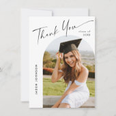 ミニマエレガントリストシンプルの卒業式5写真 サンキューカード (正面)