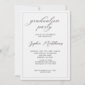 ミニマエレガントリストシンプルの卒業招待状 招待状 (正面)