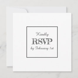 ミニマエレガントリストシンプルフォトウェディングRSVP 招待状