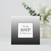 ミニマエレガントリストシンプルフォトウェディングRSVP 招待状 (スタンド正面)
