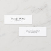 ミニマエレガントリストシンプルプロフェッショナルモダンシック スキニー名刺 (正面/裏面)