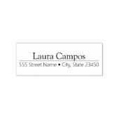 ミニマエレガントリストシンプル差出人住所名 ラバースタンプ (インプリント)