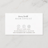 ミニマエレガントリストシンプル高級金ゴールド箔 名刺 (裏面)