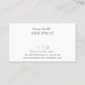 ミニマエレガントリストシンプル高級金ゴールド箔 名刺 (裏面)