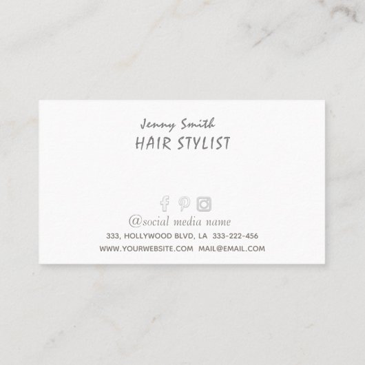 ミニマエレガントリストシンプル高級金ゴールド箔 名刺 (裏面)