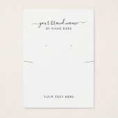 ミニマエレガントリストジュエリー表示カード (正面)