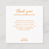 ミニマエレガントリストスケッチイヤリング表示(Vol.1) スクエア名刺 (裏面)