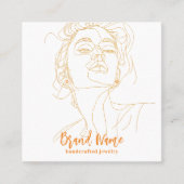 ミニマエレガントリストスケッチイヤリング表示(Vol.1) スクエア名刺 (正面)