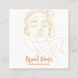 ミニマエレガントリストスケッチイヤリング表示(Vol.2) スクエア名刺