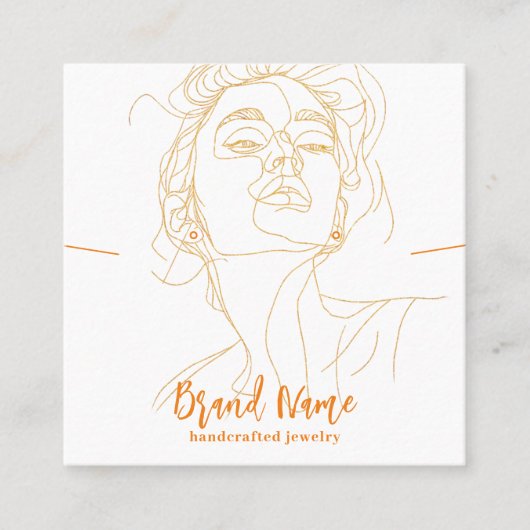ミニマエレガントリストスケッチジュエリー表示(Vol.1) スクエア名刺 (正面)