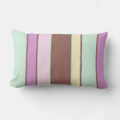 ミニマエレガントリストストライプイースターグカラフルリーン ランバークッション (正面)